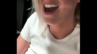 Omg So Risky! Tight Pussy Fingered To Orgasm In The Public Car Park